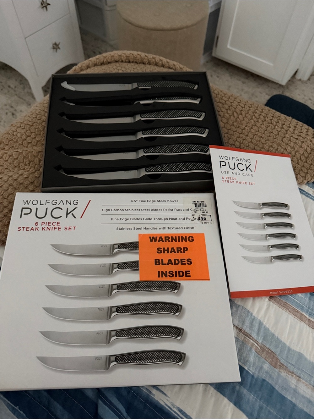 Wolfgang Puck 6-Piece Steak Knife Set - Stainless Steel (Silver)